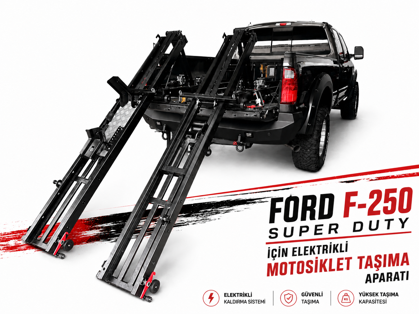 Ford F-250 Super Duty İçin Özel Motosiklet Taşıma Projesi