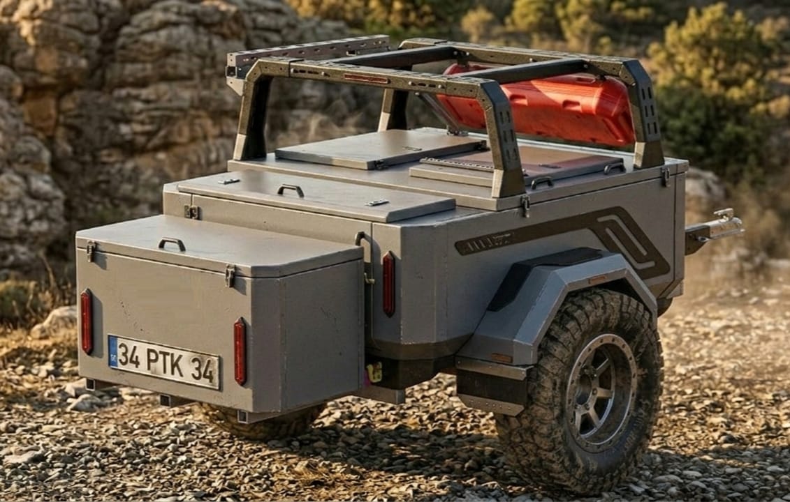 P-BOX Araç Arkası Taşıma Sandığı | Çelik Bagaj Kutusu