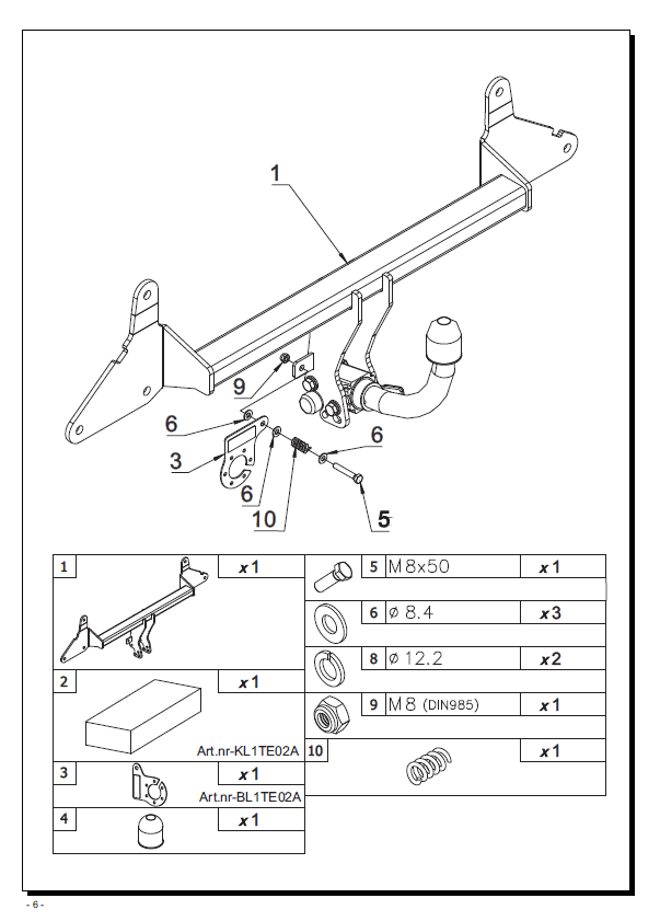 Tesla Model 3 Tow Hitch TE02V