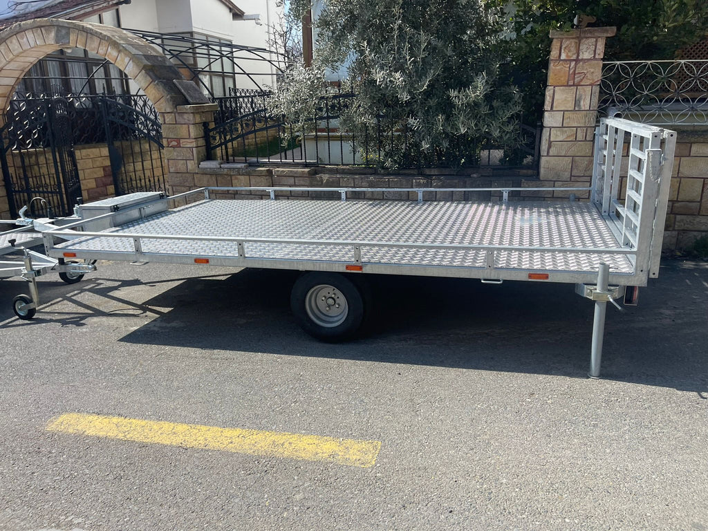 Einachsiger verzinkter UTV-Transportanhänger | Robust und langlebiger Trailer