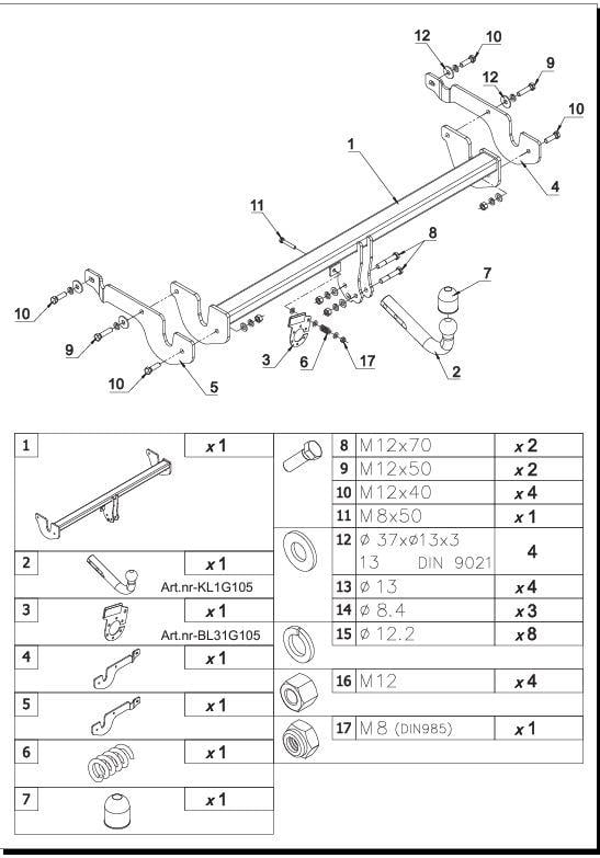 Duster Towbar Fixed 2024 | G105