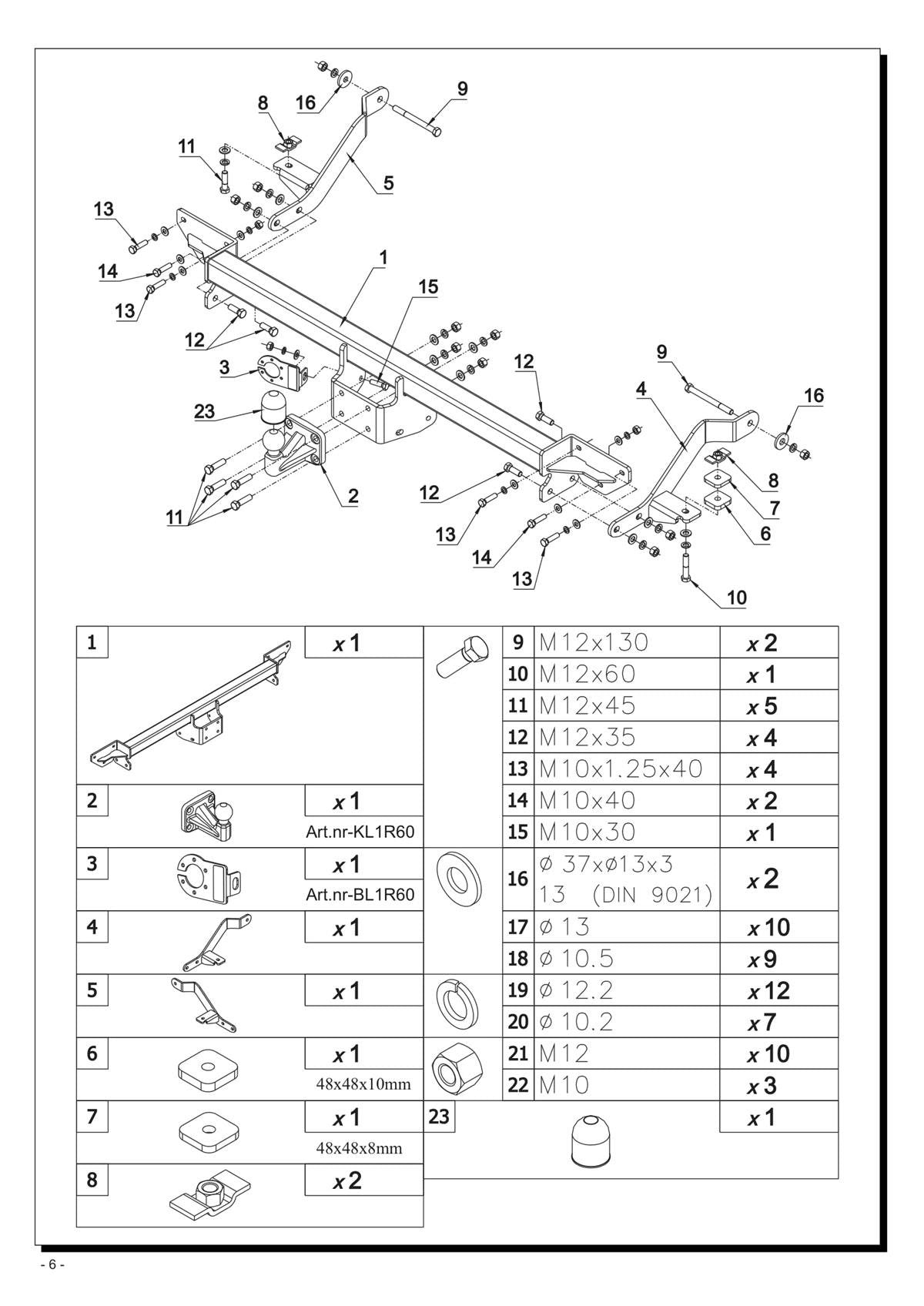 Ducato Tow Bar Flanged 2006 R600