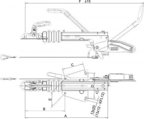KNOTT KFL14A Frenli Römork Kaplini 750–1400 kg | 205521.001
