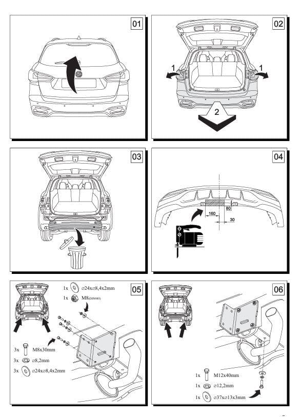 MG HS Swan Neck Fixed Towbar (2020+) | MG02