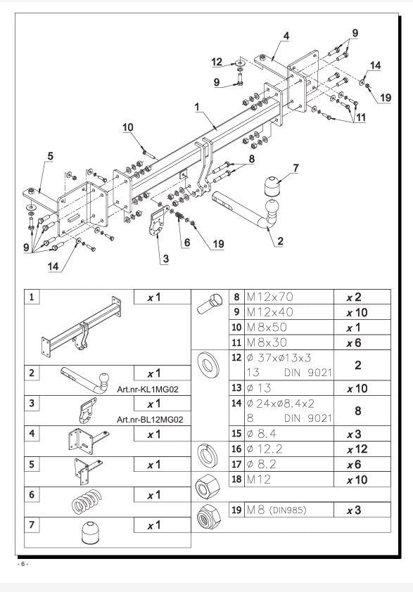 MG HS Swan Neck Fixed Towbar (2020+) | MG02