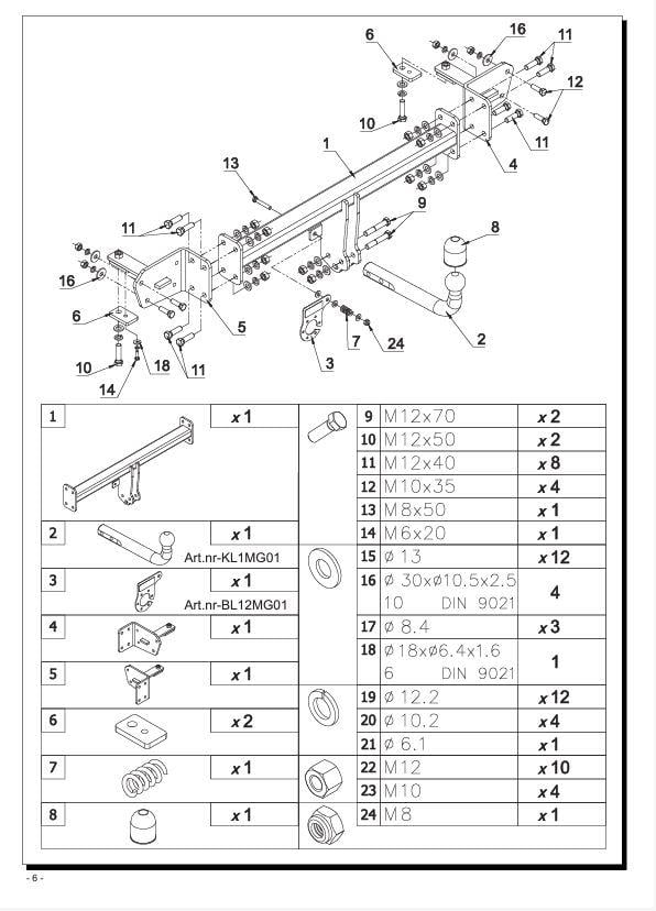 MG ZS Towbar Swan Neck Fixed (2020+) | MG01