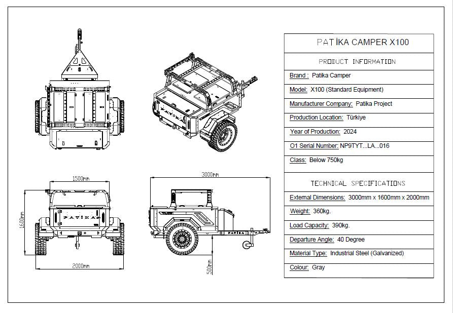 Patika Camper X100 Comfort Camping Trailer