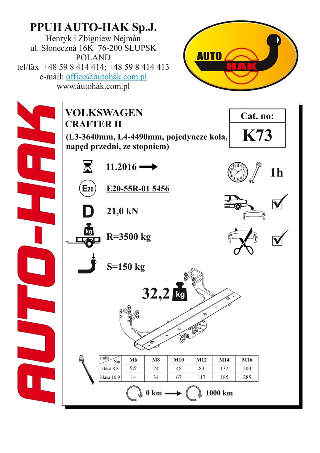 Crafter Anhängerkupplung mit Flansch 2016 | K73